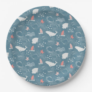 Nautisch onder het Zee Baby shower Papieren Bordje
