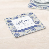 Nautisch Onderzetter met geschermd blauw-schoorste (Schuin)