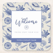 Nautisch Onderzetter met geschermd blauw-schoorste (Voorkant)