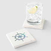 Nautisch Onderzetter met wielmolen (Zijkant)