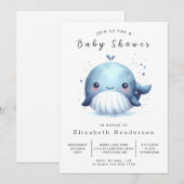 nautisch online Baby shower voor walvissen Kaart (Voorkant / Achterkant)