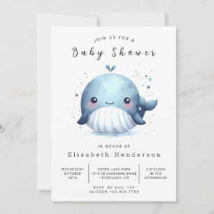 nautisch online Baby shower voor walvissen Kaart