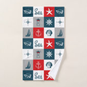 Nautisch ontwerp bad handdoek (Handdoek)