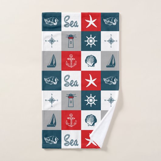 Nautisch ontwerp bad handdoek (Handdoek)