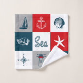 Nautisch ontwerp bad handdoek (Wasdoekje)