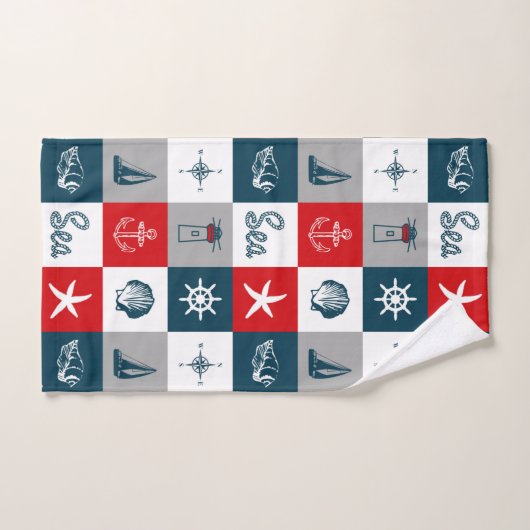 Nautisch ontwerp bad handdoek (Handdoek)
