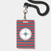 Nautisch ontwerp badge (Achterkant met lanyard)