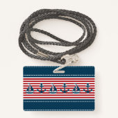 Nautisch ontwerp badge (Achterkant met draagriem)