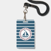 Nautisch ontwerp badge (Voorzijde met lanyard)
