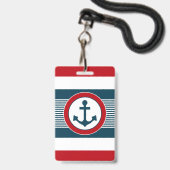 Nautisch ontwerp badge (Voorzijde met lanyard)