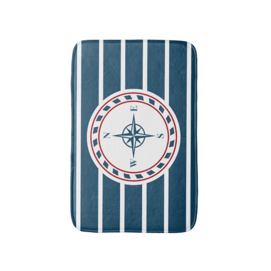 Nautisch ontwerp badmat (Voorkant Verticaal)
