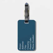 Nautisch ontwerp bagagelabel (Achterkant verticaal)