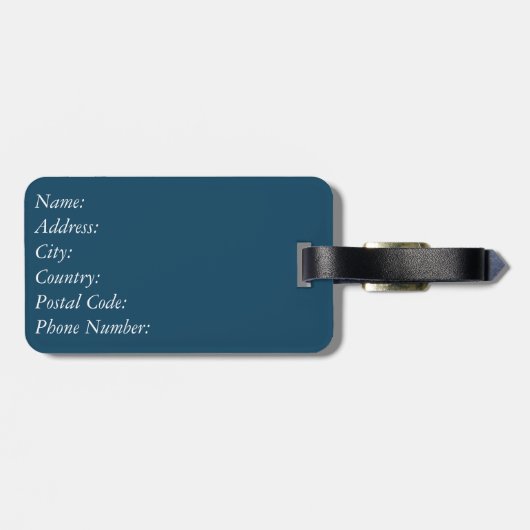 Nautisch ontwerp bagagelabel (Achterkant horizontaal)