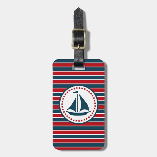 Nautisch ontwerp bagagelabel (Voorkant verticaal)