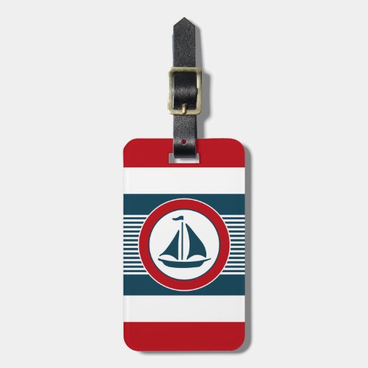 Nautisch ontwerp bagagelabel (Voorkant verticaal)