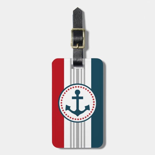 Nautisch ontwerp bagagelabel (Voorkant verticaal)