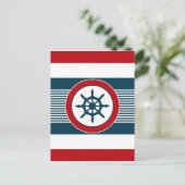 Nautisch ontwerp briefkaart (Staand voorkant)