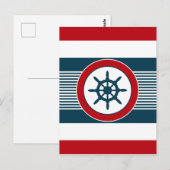 Nautisch ontwerp briefkaart (Voorkant / Achterkant)