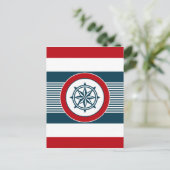 Nautisch ontwerp briefkaart (Staand voorkant)