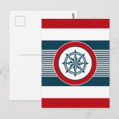 Nautisch ontwerp briefkaart (Voorkant / Achterkant)