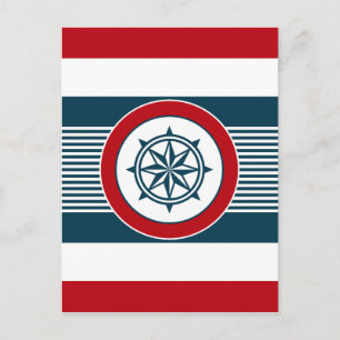 Nautisch ontwerp briefkaart