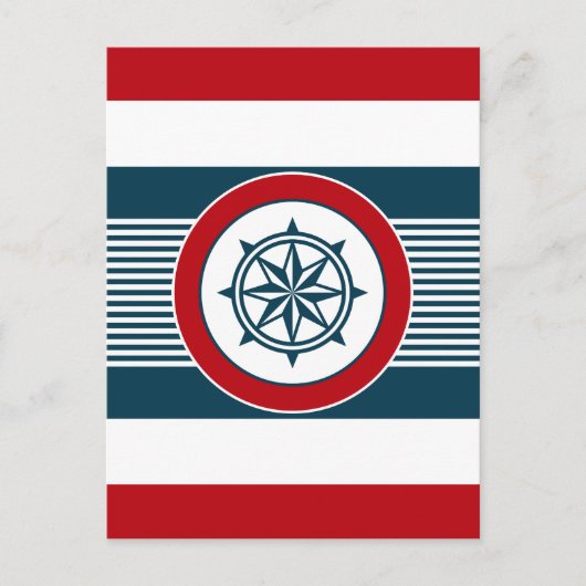 Nautisch ontwerp briefkaart (Voorkant)