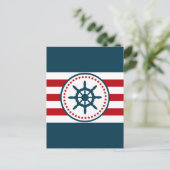 Nautisch ontwerp briefkaart (Staand voorkant)