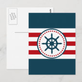 Nautisch ontwerp briefkaart (Voorkant / Achterkant)