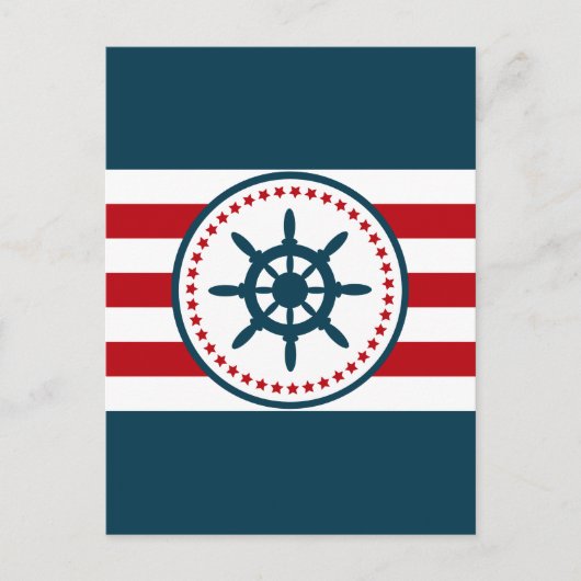 Nautisch ontwerp briefkaart (Voorkant)