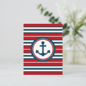 Nautisch ontwerp briefkaart (Staand voorkant)