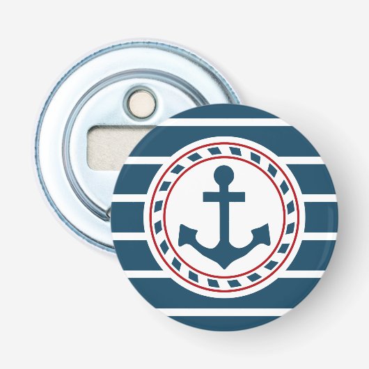 Nautisch ontwerp button flesopener (Voorkant)