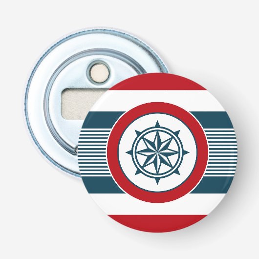 Nautisch ontwerp button flesopener (Voorkant)