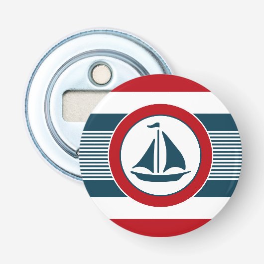 Nautisch ontwerp button flesopener (Voorkant)