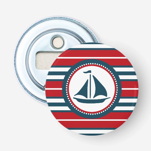 Nautisch ontwerp button flesopener (Voorkant)