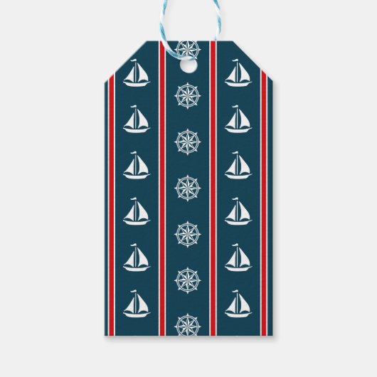 Nautisch ontwerp cadeaulabel (Voorkant)