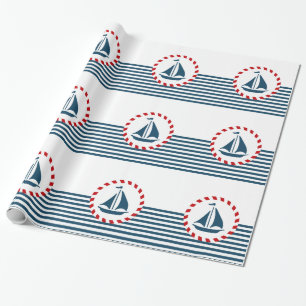 Nautisch ontwerp cadeaupapier