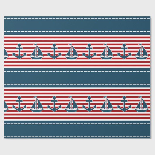 Nautisch ontwerp cadeaupapier (Vlak)