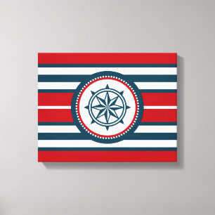 Nautisch ontwerp canvas afdruk