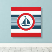 Nautisch ontwerp canvas afdruk (Insitu (Houten vloer))