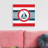 Nautisch ontwerp canvas afdruk (Insitu (Woonkamer))