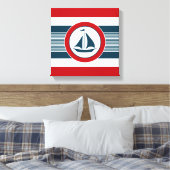 Nautisch ontwerp canvas afdruk (Insitu (Slaapkamer))