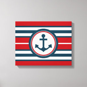 Nautisch ontwerp canvas afdruk