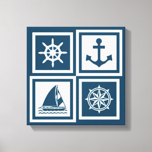 Nautisch ontwerp canvas afdruk