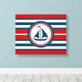Nautisch ontwerp canvas afdruk (Insitu (Houten vloer))