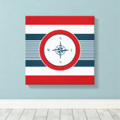 Nautisch ontwerp canvas afdruk (Insitu (Houten vloer))