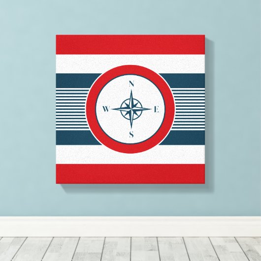 Nautisch ontwerp canvas afdruk (Insitu (Houten vloer))