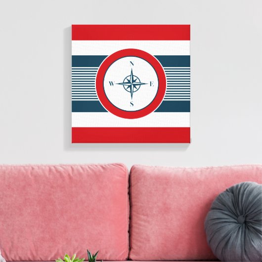 Nautisch ontwerp canvas afdruk (Insitu (Woonkamer))