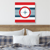Nautisch ontwerp canvas afdruk (Insitu (Slaapkamer))