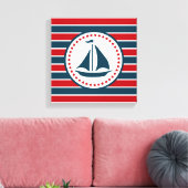 Nautisch ontwerp canvas afdruk (Insitu (Woonkamer))