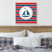 Nautisch ontwerp canvas afdruk (Insitu (Slaapkamer))